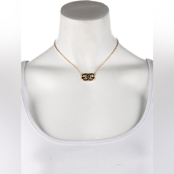 Givenchy Vintage Interlocking GG Logo Pendant Gold Tone Necklace with Gift Box - Picture 3 of 10